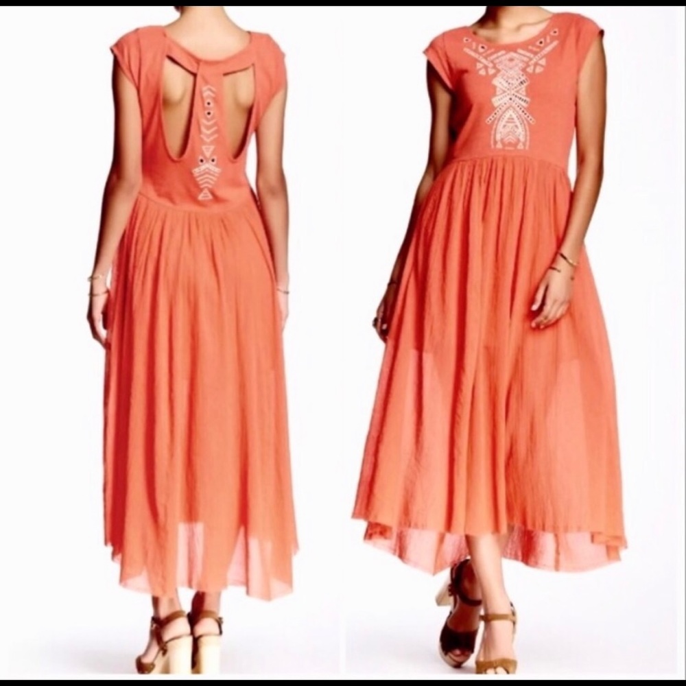 FREE PEOPLE Boho Cutout Dress S